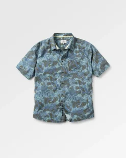 Passenger Shirts|Activewear>Sundowner Stretch Short Sleeve Shirt Abstract Seaweed Camo