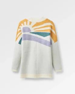 Passenger Knitwear>Sunsets Recycled Knitted Cardigan Marshmallow