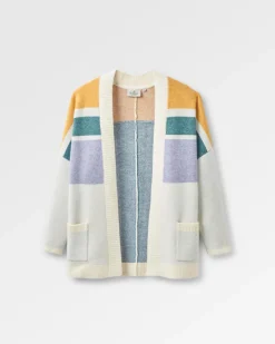 Passenger Knitwear>Sunsets Recycled Knitted Cardigan Marshmallow