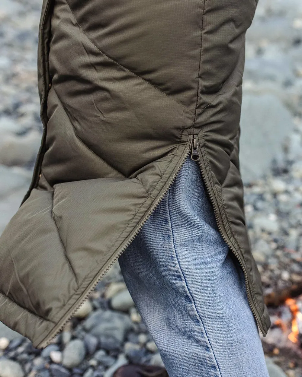 Passenger Women's Outlet|Women's>Tasman Long Recycled Insulated Jacket Dusty Olive