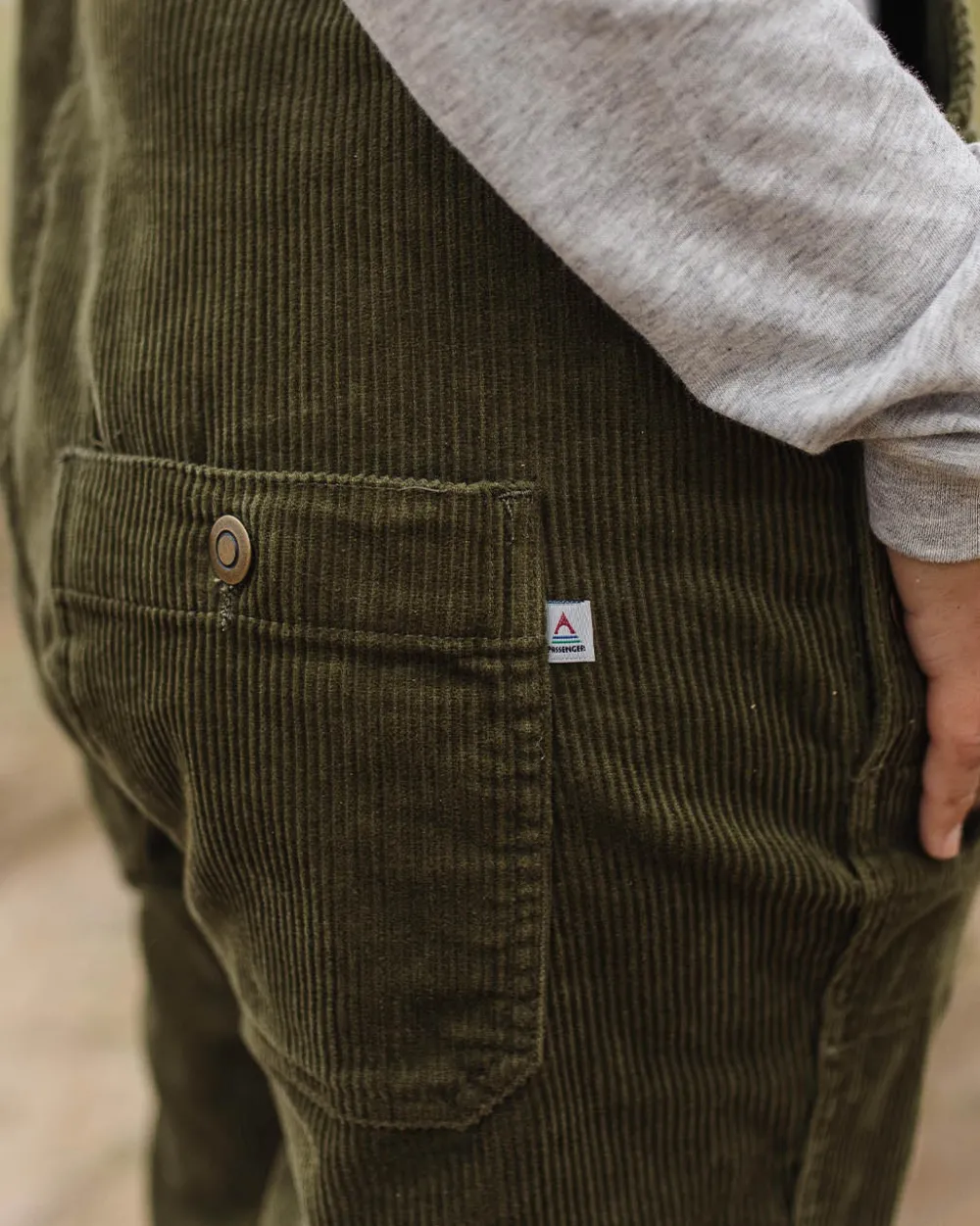 Passenger Dungarees & Pants|Women's Outlet>Tiaga Cord Dungarees Khaki