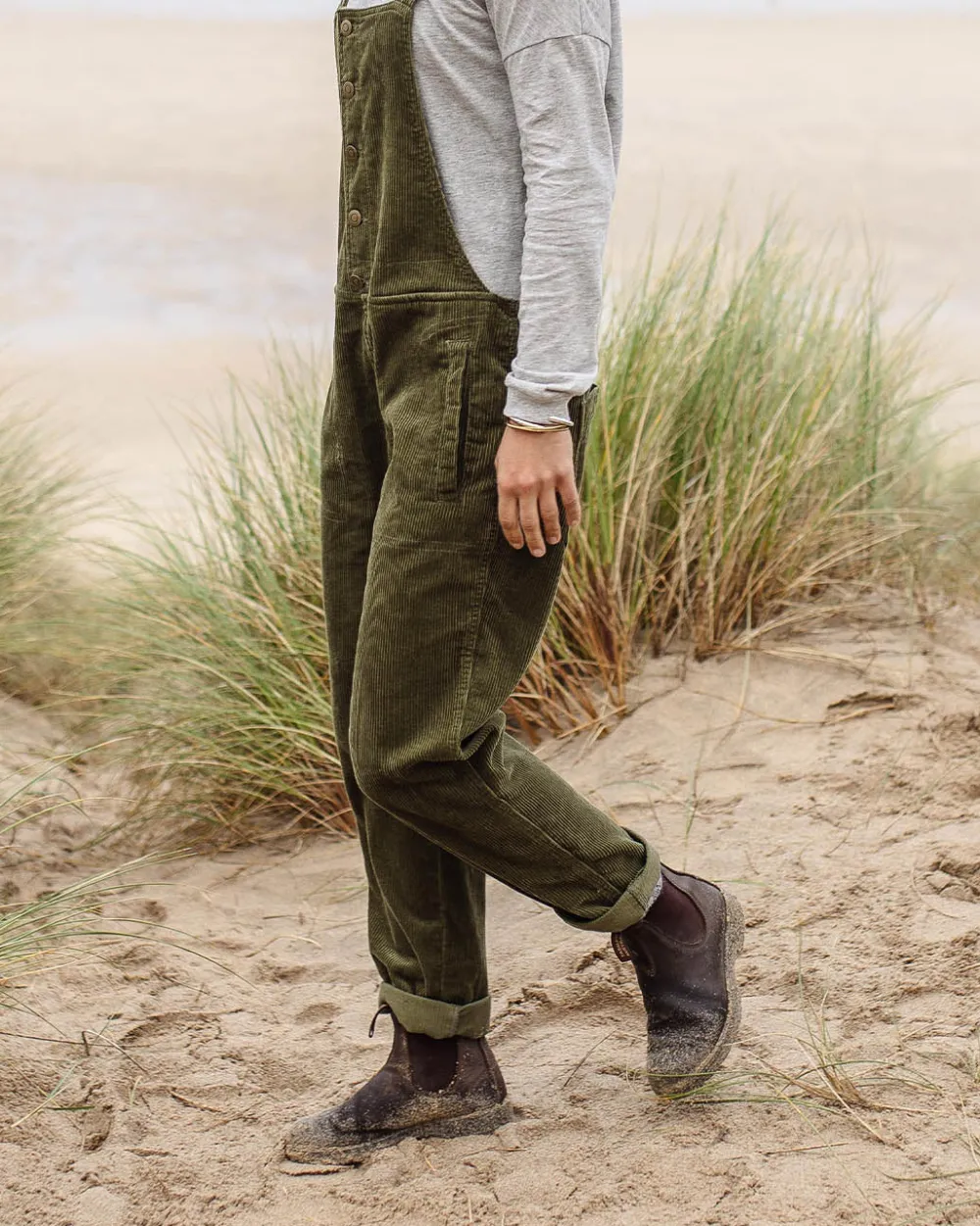 Passenger Dungarees & Pants|Women's Outlet>Tiaga Cord Dungarees Khaki