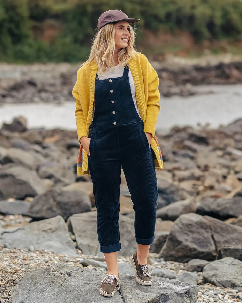 Passenger Dungarees & Pants|Women's Outlet>Tiaga Cord Dungarees Deep Navy