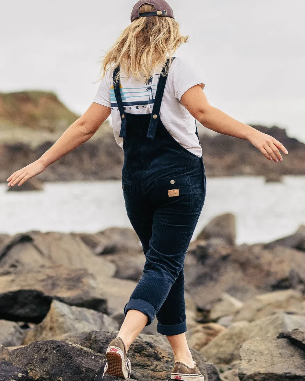 Passenger Dungarees & Pants|Women's Outlet>Tiaga Cord Dungarees Deep Navy