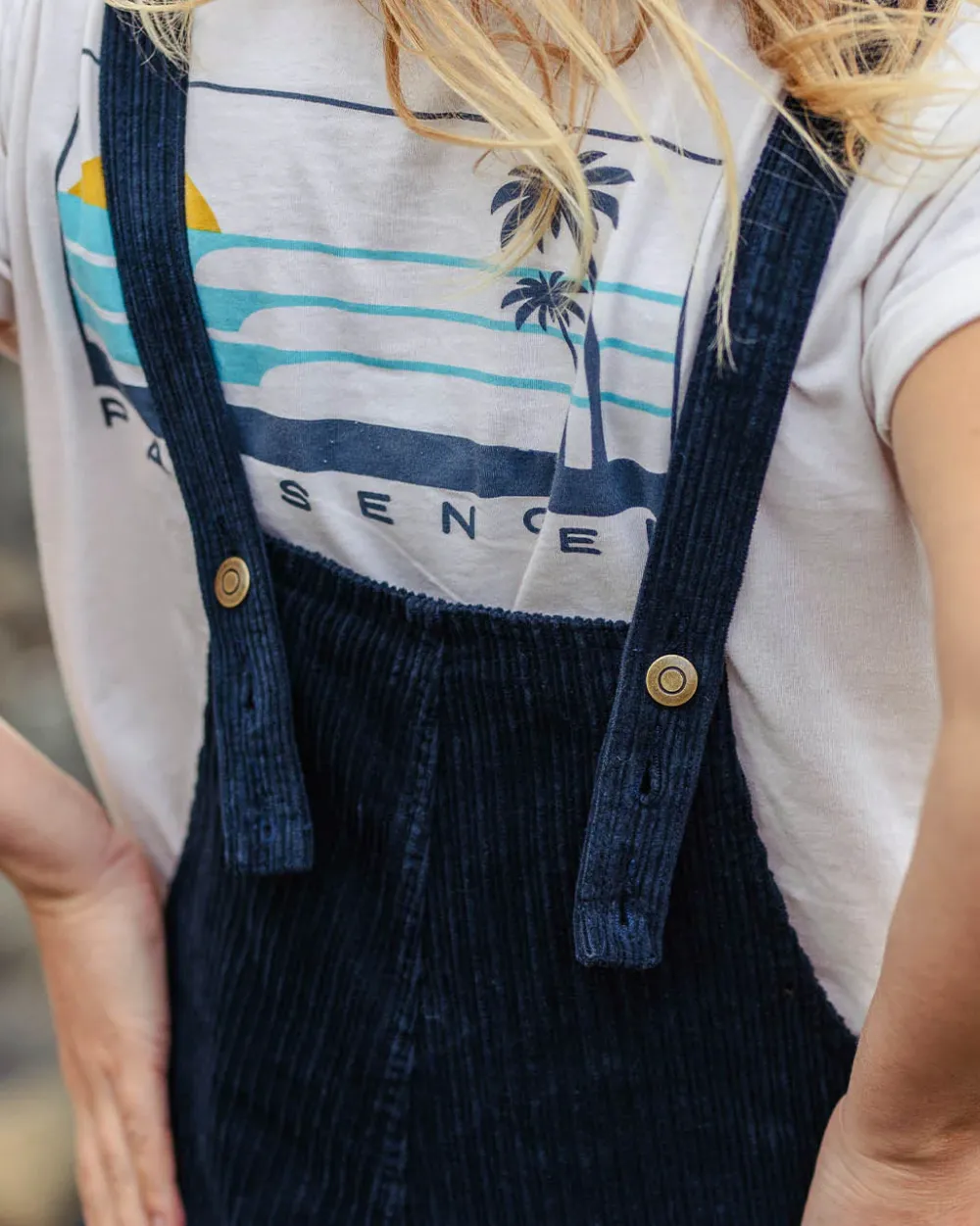 Passenger Dungarees & Pants|Women's Outlet>Tiaga Cord Dungarees Deep Navy