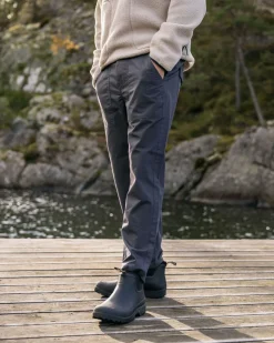 Floris van Bommel Pants|Men's Outlet>Timeless Crop Trouser Charcoal