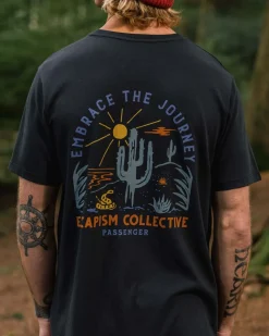 Passenger T-Shirts & Tank Tops|Men's Outlet>Tizana Recycled Cotton T-Shirt Black