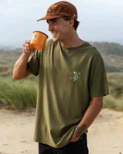 Passenger T-Shirts & Tank Tops|Men's Outlet>Tizana Recycled Cotton T-Shirt Khaki