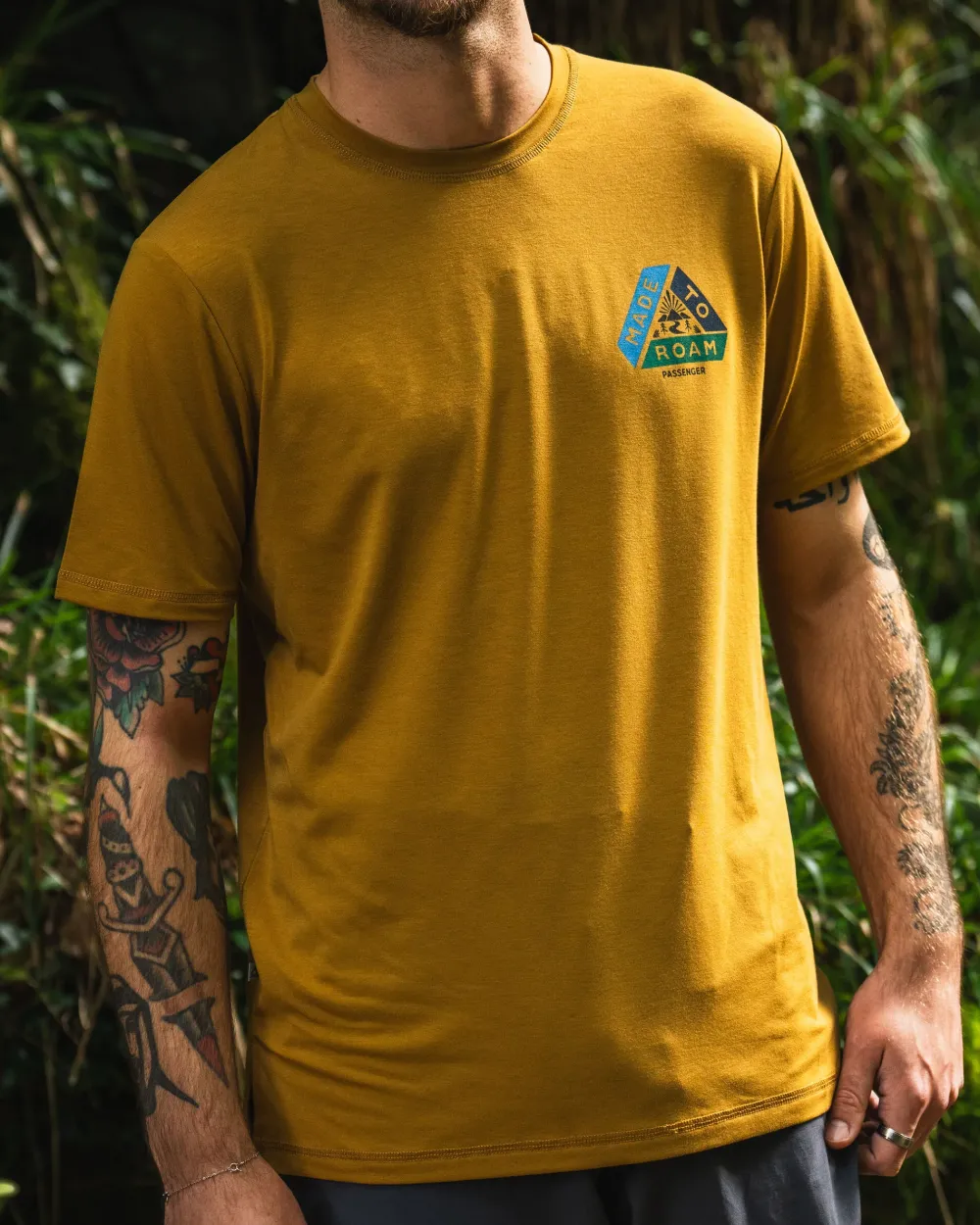 Floris van Bommel Activewear|T-Shirts & Tank Tops>Trail Active Recycled T-shirt Dusty Ochre