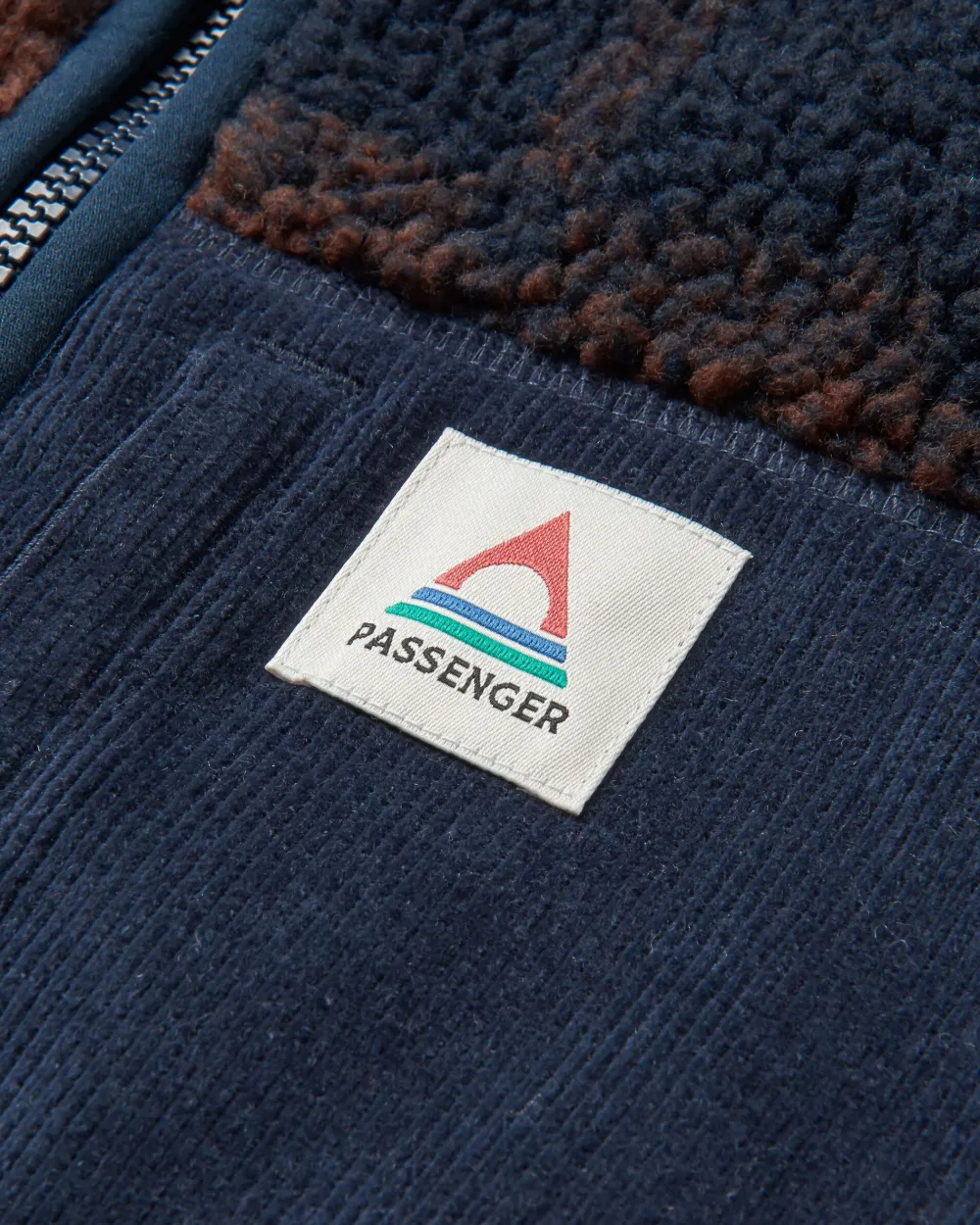 Floris van Bommel Fleece|Fleece>Trekker Recycled Deep-Pile Sherpa Fleece Chestnut/Deep Navy Check