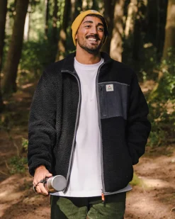 Floris van Bommel Fleece|Fleece>Trekker Recycled Deep-Pile Sherpa Fleece Black