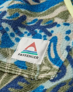 Floris van Bommel Towels|Changing Robes & Ponchos>Tulum Recycled Towel Poncho Charcoal/Abstract Seaweed