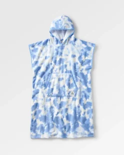 Floris van Bommel Towels|Changing Robes & Ponchos>Tulum Recycled Towel Poncho Tie Dye Cornflower