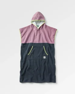 Floris van Bommel Towels|Changing Robes & Ponchos>Tulum Recycled Towel Poncho Grape / Charcoal