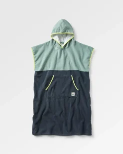 Floris van Bommel Towels|Changing Robes & Ponchos>Tulum Recycled Towel Poncho Pistachio/ Charcoal