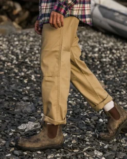 Floris van Bommel Pants|Men's Outlet>Vantage Organic Cotton Canvas Trouser Biscuit