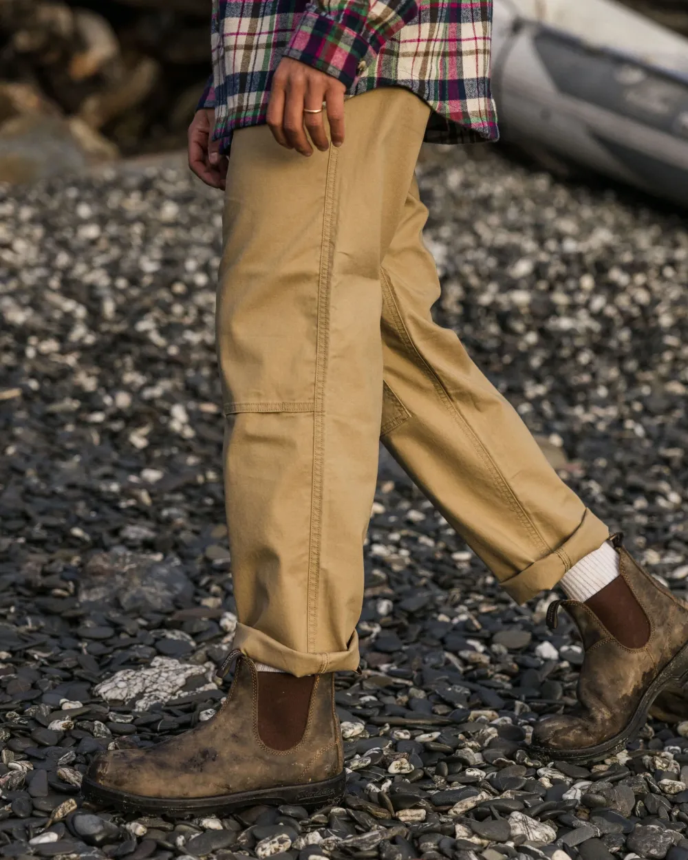 Floris van Bommel Pants|Men's Outlet>Vantage Organic Cotton Canvas Trouser Biscuit