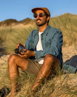 Passenger Shirts|Men's Outlet>Vision Denim Shirt Denim Blue