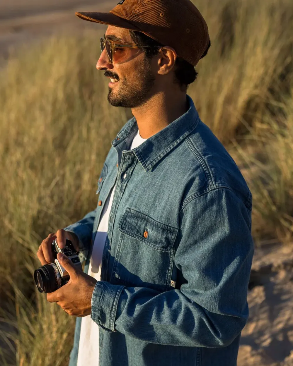 Passenger Shirts|Men's Outlet>Vision Denim Shirt Denim Blue