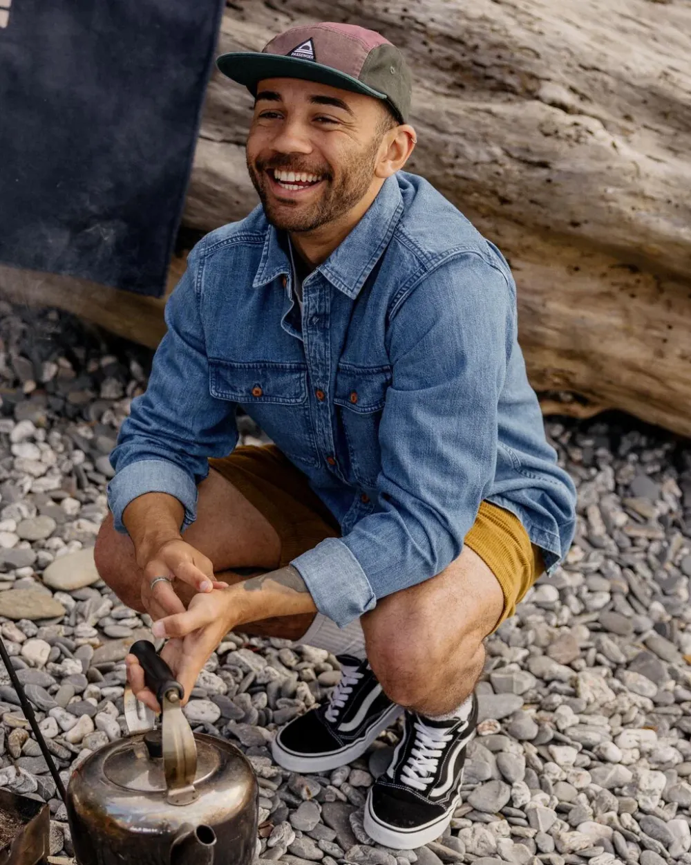 Passenger Shirts|Men's Outlet>Vision Denim Shirt Denim Blue