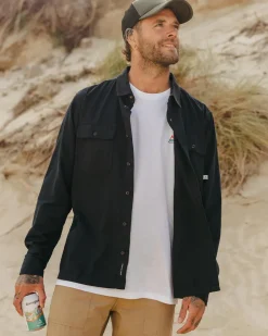 Passenger Shirts|Men's Outlet>Vision Organic Cotton Shirt Black