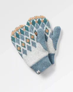 Passenger Accessories|Men's Outlet>Wave Recycled Fleece Lined Mittens Vintage White