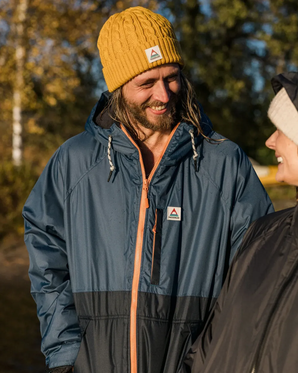 Floris van Bommel Changing Robes & Ponchos|Changing Robes & Surf Ponchos>Waves Recycled Sherpa Lined Changing Robe Dark Denim/ Deep Navy