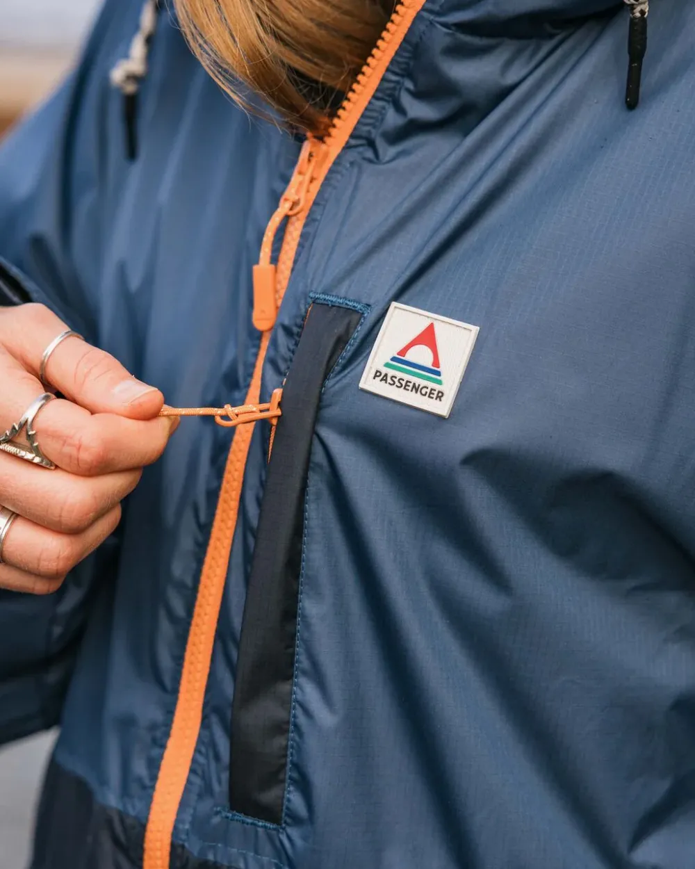 Floris van Bommel Changing Robes & Ponchos|Changing Robes & Surf Ponchos>Waves Recycled Sherpa Lined Changing Robe Dark Denim/ Deep Navy