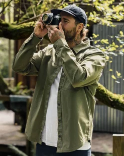 Passenger Shirts|Men's Outlet>Way Organic Cotton Ripstop Shirt Khaki