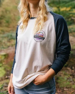 Passenger Tops & T-Shirts|Women's Outlet>Wilds Recycled Cotton Oversized LS T-Shirt Deep Navy